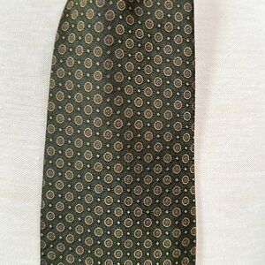 Silk TIE Made in Italy - Green/Gold